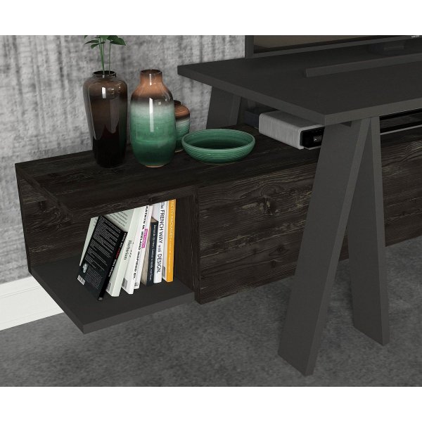 Aspero mediebenk - Svart/antrasitt