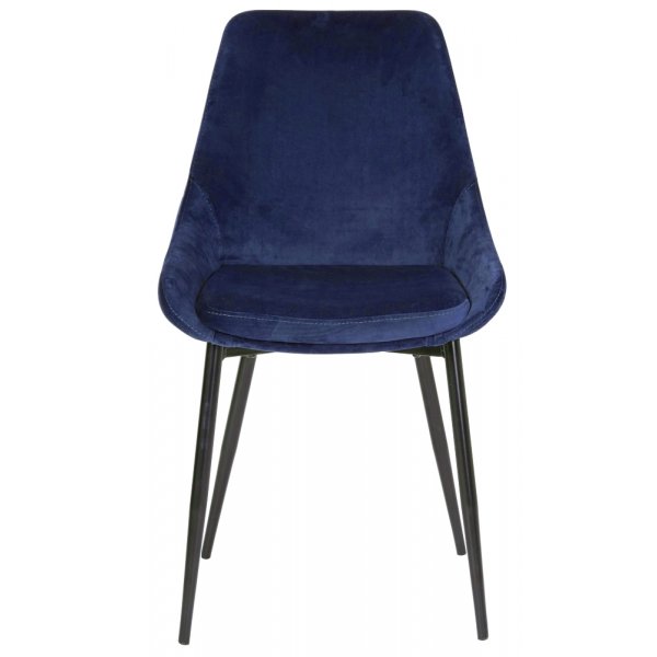 Theo stol i blå fløyel Theo stol i blå fløyel