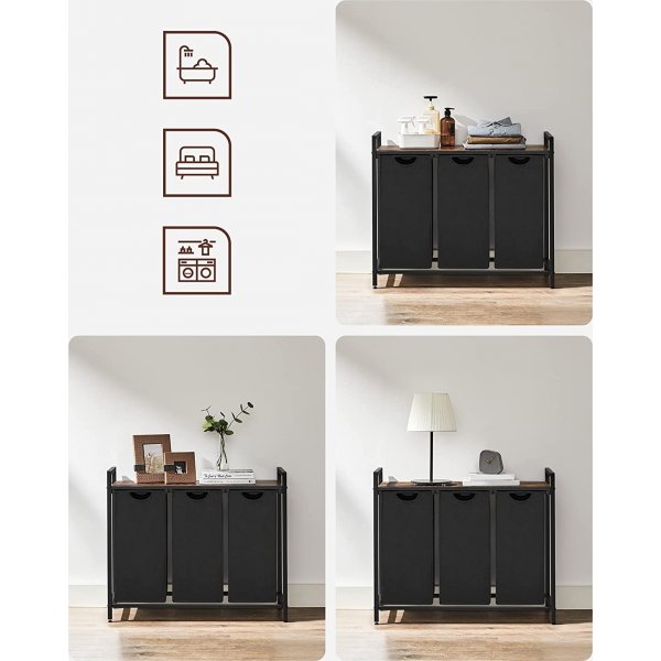 Ambrette Trio skittentyskurv - Svart/brun