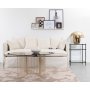 Tiffany Falcon sofabord - Messing / Terrazzo glassplate