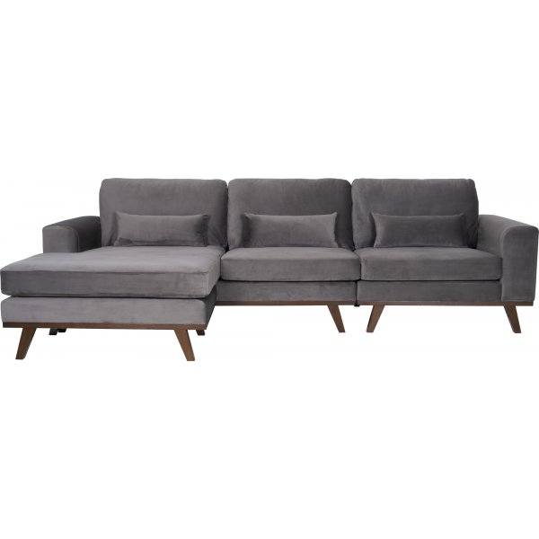 Ranger divansofa høyre - Muldvarpfarget fløyel + Flekkfjerner for møbler Ranger divansofa høyre - Muldvarpfarget fløyel + Flekkfjerner for møbler