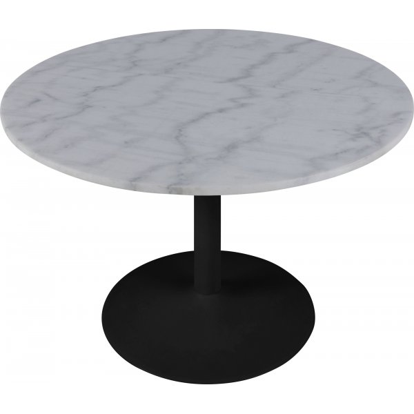 Tarifa spisebord 110 cm - Hvit marmor/sort