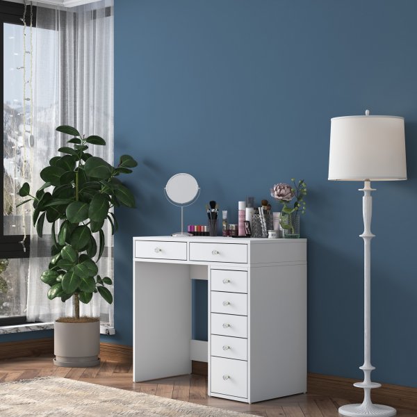 Bijou sminkebord 8 - 90 x 44,5 cm - Hvit Bijou sminkebord 8 - 90 x 44,5 cm - Hvit