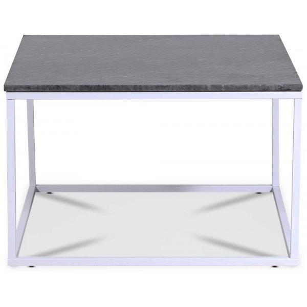 Accent stuebord 75 - Grå marmor / Hvit Accent stuebord 75 - Grå marmor / Hvit