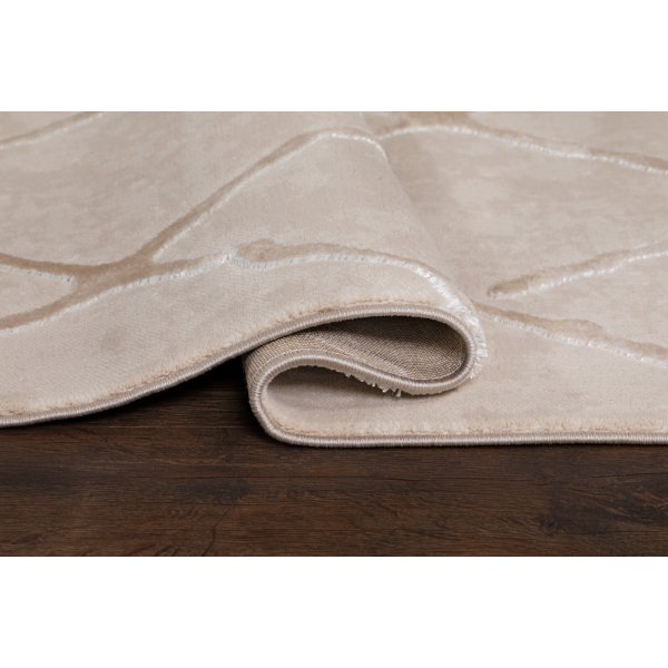 Karat Rhombus maskinvevd teppe Natural