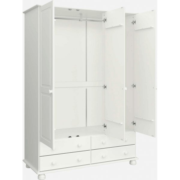 Richmond garderobeskap med 3 dører - Hvit Richmond garderobeskap med 3 dører - Hvit