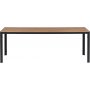 Spisegruppe: 6 stoler og spisebord 205 x 90 cm svart/naturfarget - Copacabana