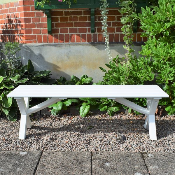 Scottsdale benk 140 cm - Hvit