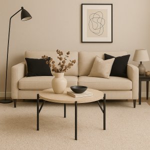 Salongbord beige steinplate 85 cm Salongbord beige steinplate 85 cm