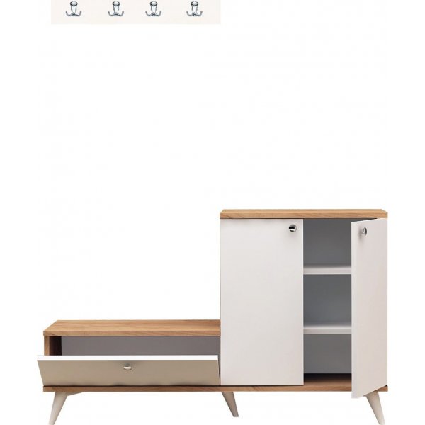 Evelyn gangmøbel - Eik/hvit Evelyn gangmøbel - Eik/hvit