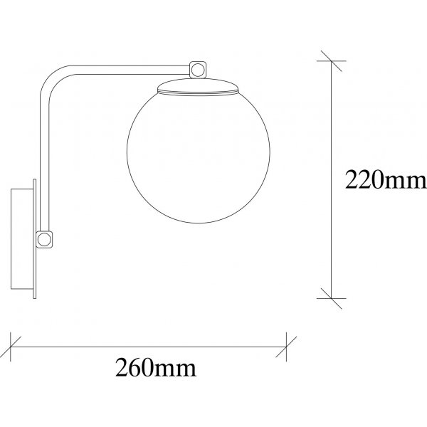 Daisy vegglampe 146-A - Gull