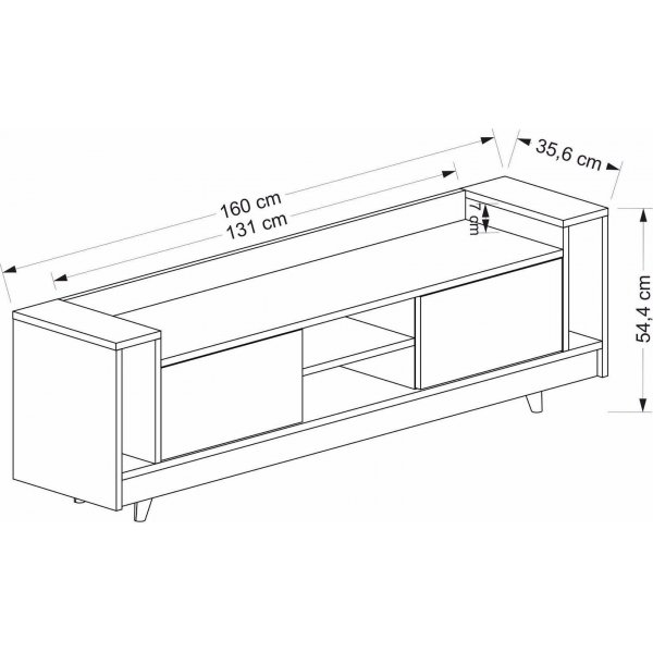 Tyler mediebenk - Eik/antrasitt Tyler mediebenk - Eik/antrasitt