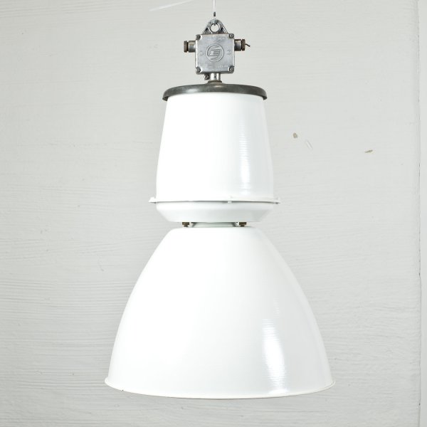 Industriell taklampe vintage - Hvit