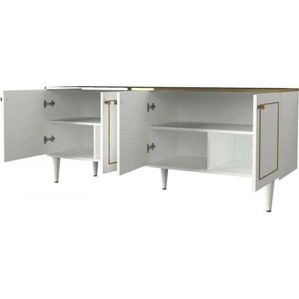 Ravenna skjenk - Hvit/gull/svart