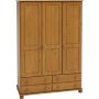 Richmond garderobeskap med 3 drer - Brun