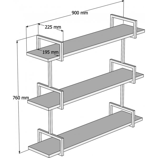 Uras vegghylle - Valnøtt Uras vegghylle - Valnøtt