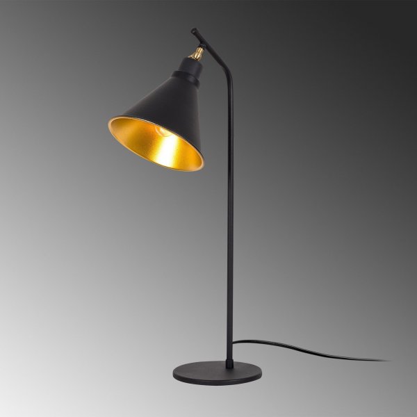 Sivani bordlampe 2 - Svart/gull Sivani bordlampe 2 - Svart/gull