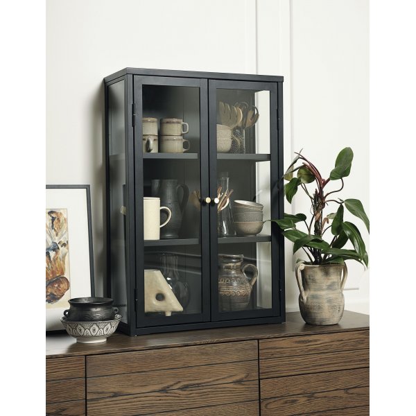 Toddy svart veggskap med dobbel dør H90 cm Toddy svart veggskap med dobbel dør H90 cm