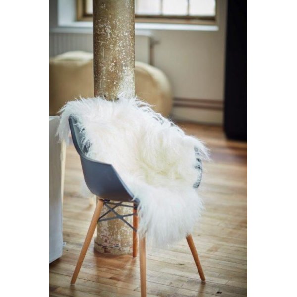 Shansi lammeskinn Hvit Shansi lammeskinn Hvit