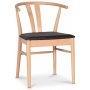 Abisko stol - Antik bok/sort PU
