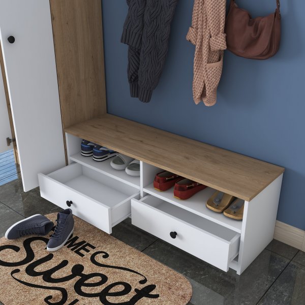 Mendy hallmbler - Hvit/valntt