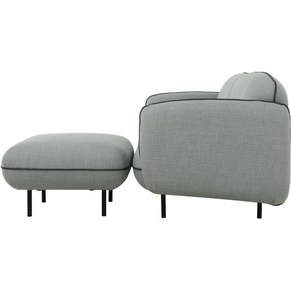 Catta 3-seters sofa med fotskammel - Lysegrøn + Tekstilrens for møbler Catta 3-seters sofa med fotskammel - Lysegrøn + Tekstilrens for møbler