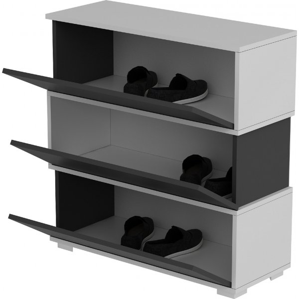 Aris skoskap - Antrasitt/hvit Aris skoskap - Antrasitt/hvit