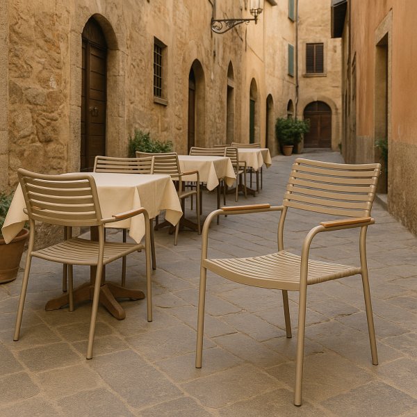 Stabelbar utestol beige - Pino Stabelbar utestol beige - Pino