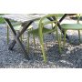 Spisegruppe Scottsdale: 150 cm grtt trebord inkludert 4 stk. Nordan stablebare stoler