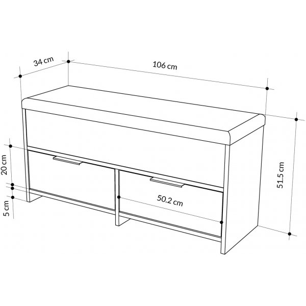 Cove hall benk - Brun Cove hall benk - Brun
