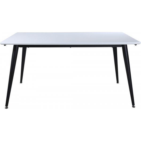 Hendry spisebord, 150-240 cm - Hvit/svart