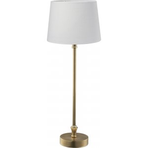 Liam bordlampe - Hvit/messing - 59 cm