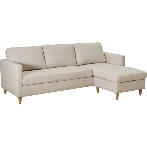 Firenze beige divansofa med treben - vendbar divan