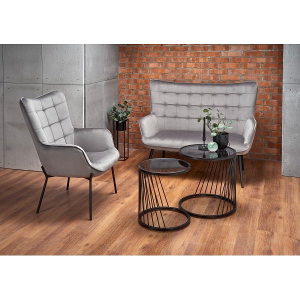 Sofa Ingeborg - Grå & svart Sofa Ingeborg - Grå & svart