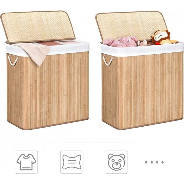 Carolin skittentøyskurv 150 l - Bambus Carolin skittentøyskurv 150 l - Bambus