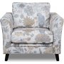 Eker lenestol i blomsterstoff - Eden Parrot White