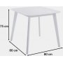 Spisebord Deanna 80 cm - Hvit