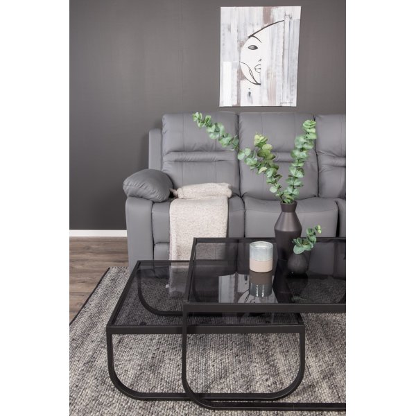 Mozart hjørnesofa (recliner) - Grå (PU) Mozart hjørnesofa (recliner) - Grå (PU)