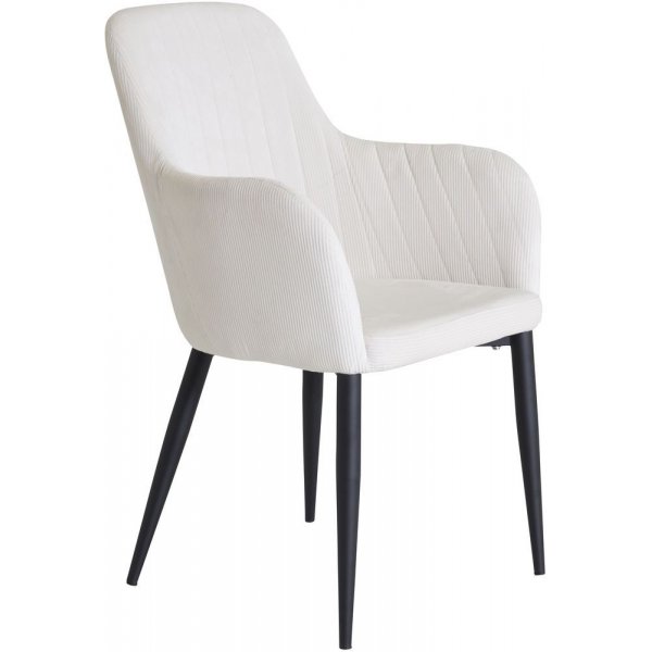 Karmstol Paolo - Svart / Beige Manchester