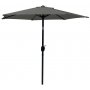 Fj�llbacka parasoll i gr� - �300 cm + Tekstilbeskyttelse for utem?bler