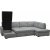 Trn gr U-sofa kabriolet med oppbevaring - vendbar + Flekkfjerner for mbler