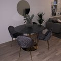 Kundebilde Plaza rundt spisebord - Grå marmor/Messing