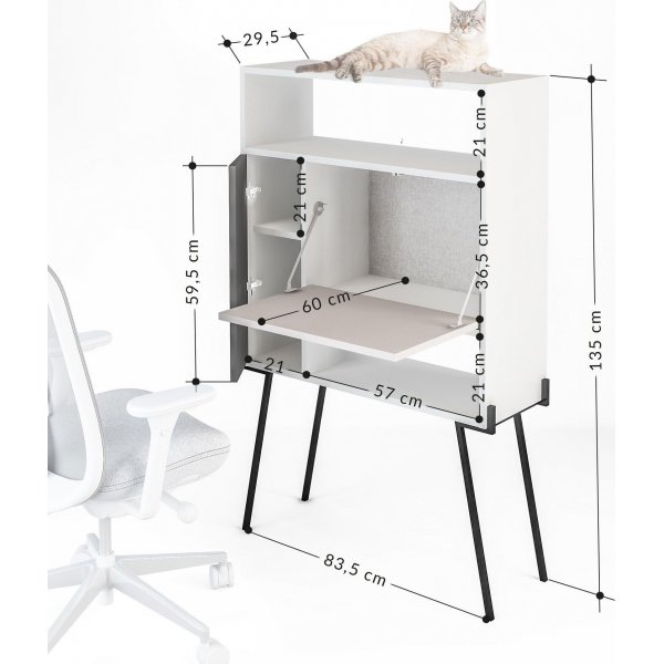 Tatti skap - Eik/sennepsgul/antrasitt Tatti skap - Eik/sennepsgul/antrasitt