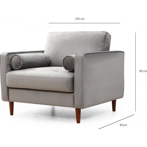 Rome lenestol - Lysegrå Rome lenestol - Lysegrå