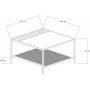 Gomis sofabord 80 x 80 cm - Furu/sort