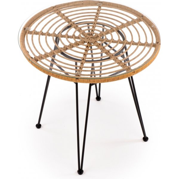 Falcon spisebord Ø79 cm - Rotting/sort Falcon spisebord Ø79 cm - Rotting/sort