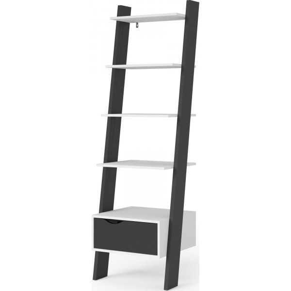 Oslo trinnhylle - Hvit/svart Oslo trinnhylle - Hvit/svart