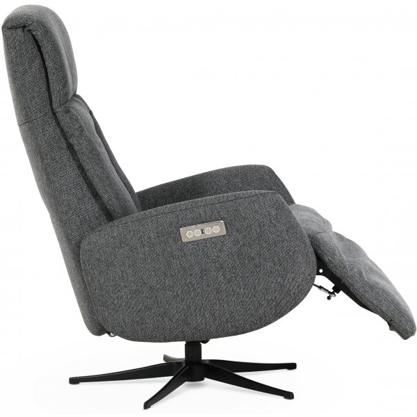 Marbäck lyx recliner- lenestol (2 el-motorer) innebygget fotskammel - Lysegrått tøystoff Marbäck lyx recliner- lenestol (2 el-motorer) innebygget fotskammel - Lysegrått tøystoff