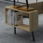 Iommi skrivebord 120x60 cm - Antrasitt/eik