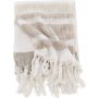 Bondi pledd, 130x170 cm - Beige/brun/hvit
